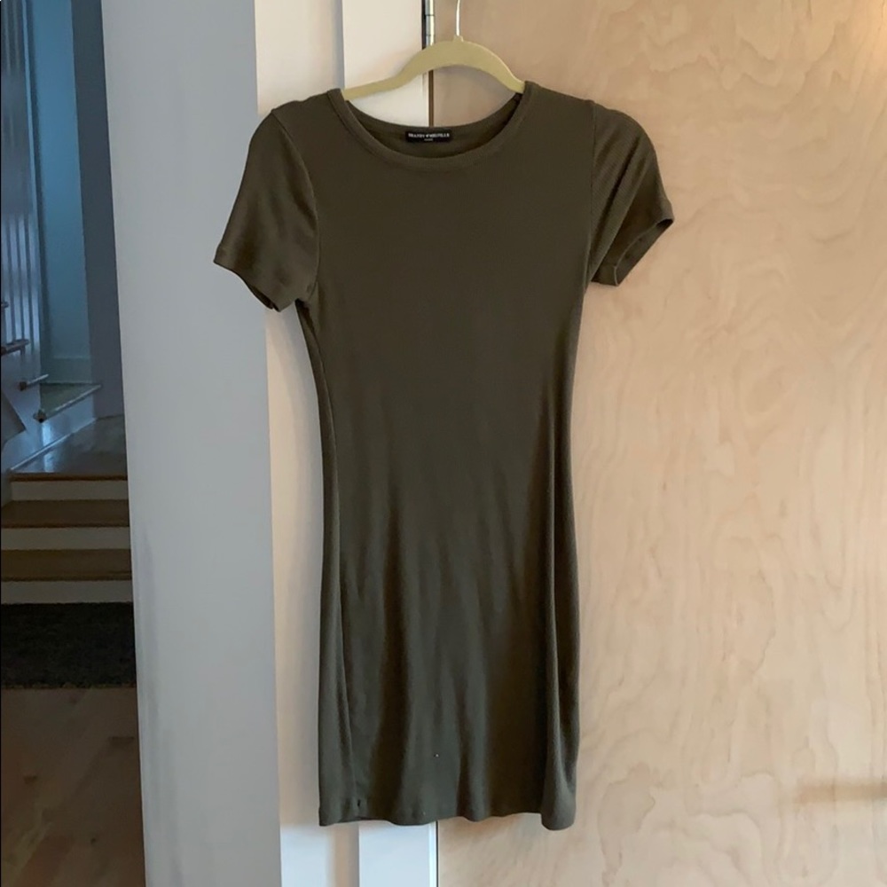 Brandy Melville olive tee shirt dress